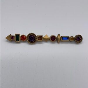 Gold and Green Vintage-Inspired Brooch